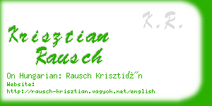 krisztian rausch business card